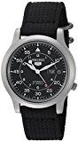 Seiko Men's SNK809 Seiko 5 Automatic Stainless Steel Watch with Black Canvas Strap