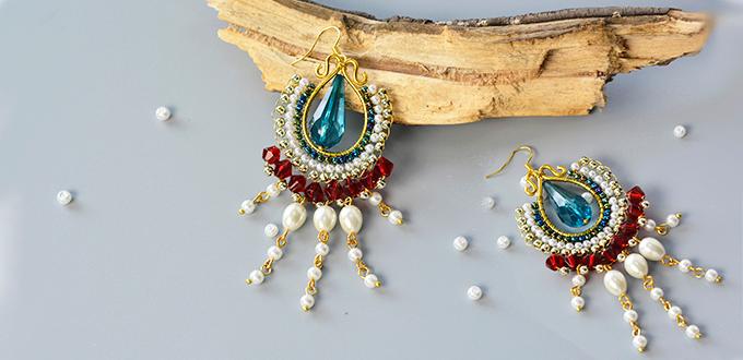 Pandahall Original Project--How to Make Unique Beading Dangle Earrings with Pearl and Glass Beads 