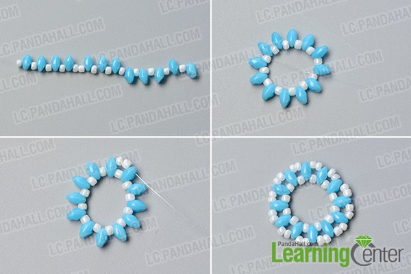 make the second part of the bead and wire flower chain necklace