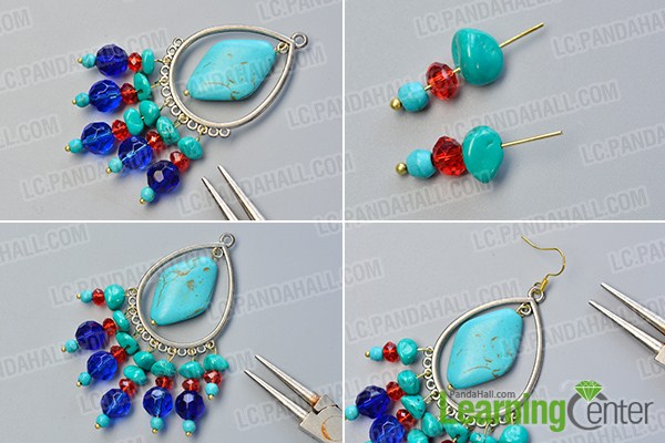 make the rest part of the turquoise chandelier earrings