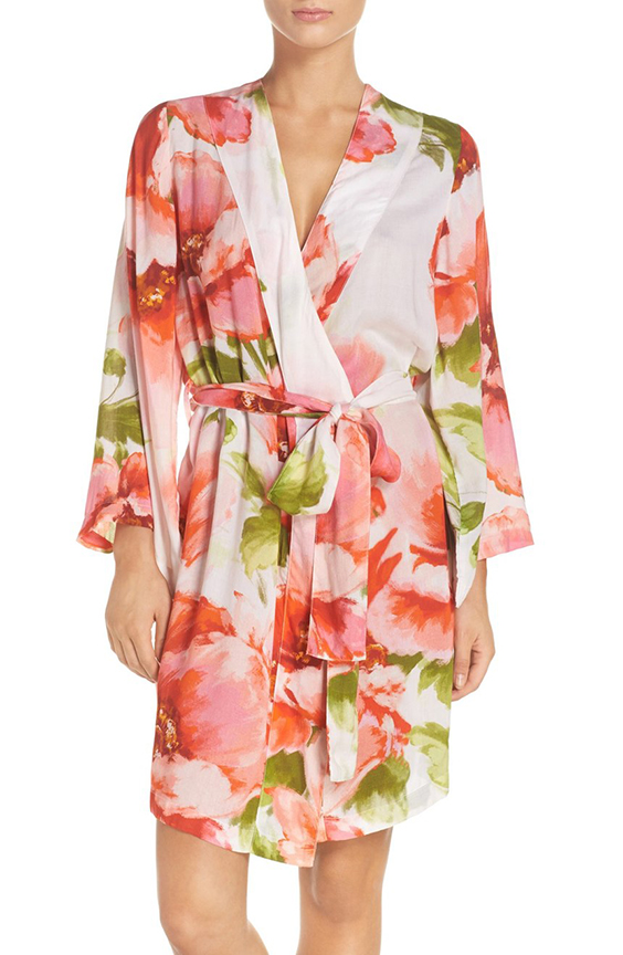 Plum Pretty Sugar floral print kimono robe