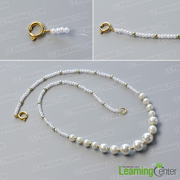Prepare the basic pattern of the pearl necklace