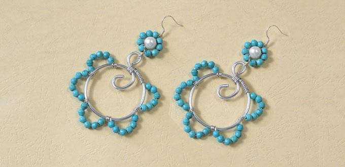Easy Tutorial on How to Make Wire Wrapped Flower Beads Earrings