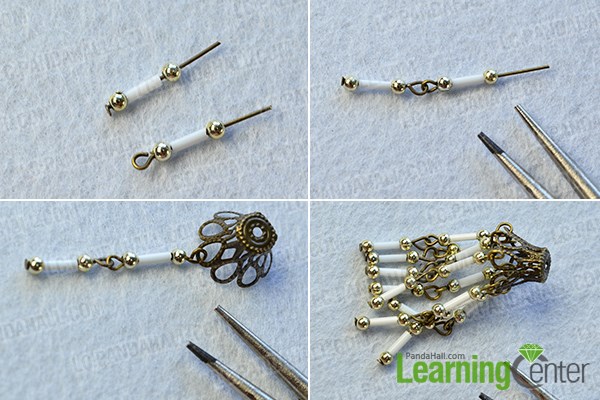 make the basic part of the vintage style earrings