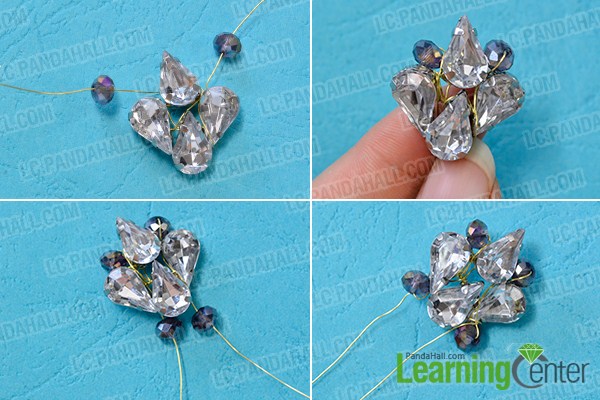 make the second part of the acrylic bead drop earrings 