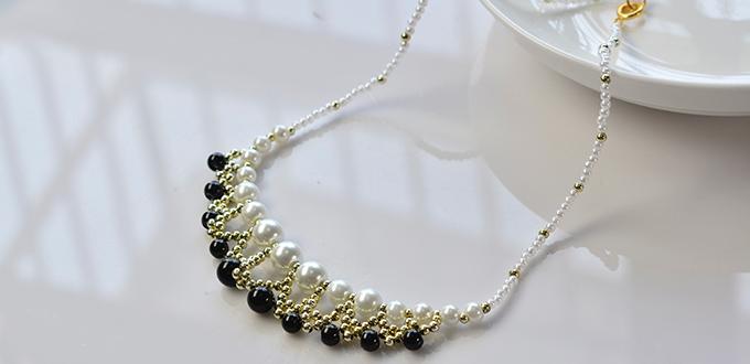 Pandahall Tutorial on How to Make Handmade White and Black Pearl Necklace