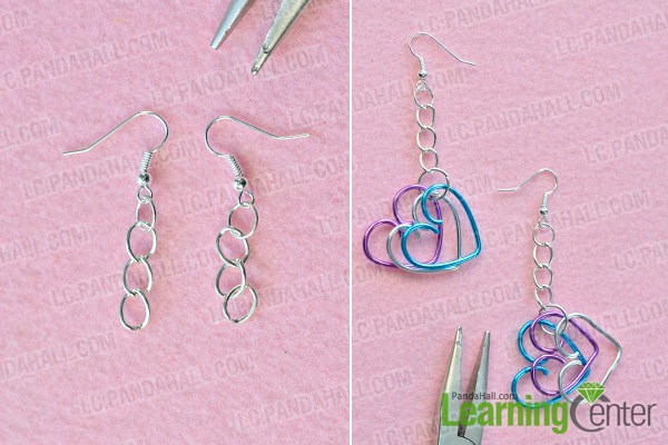 make the rest part of the wire wrapped heart earrings