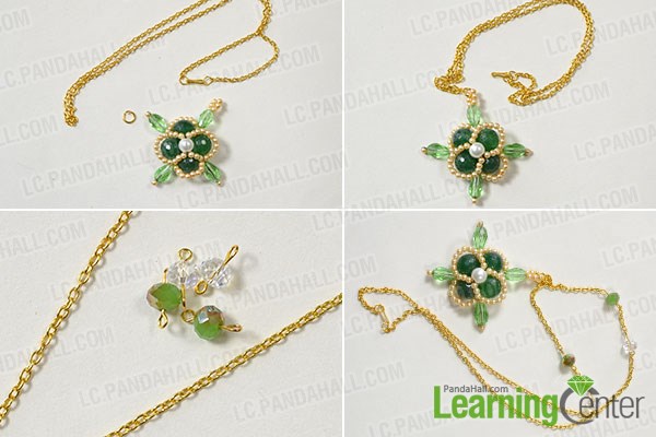 Step 5: Finish the flower necklace tutorial