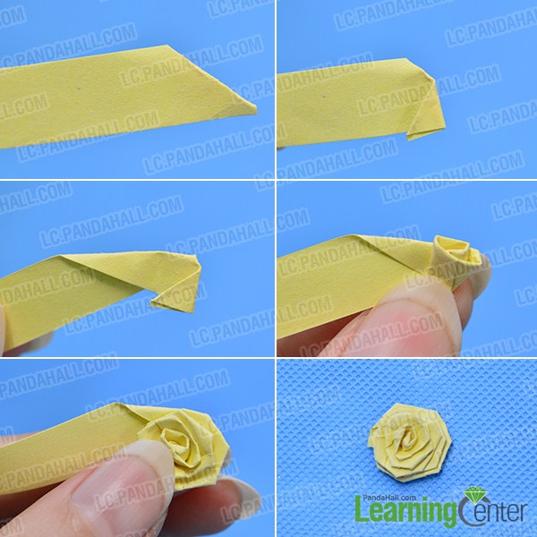 make the second part of the orange quilling paper flower earring