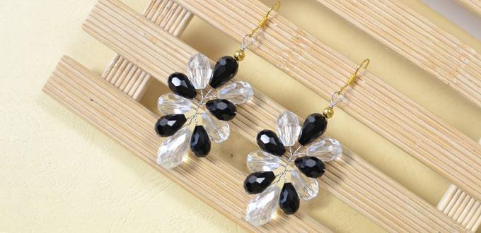 How to Make a Pair of Handmade White and Black Glass Bead Earrings