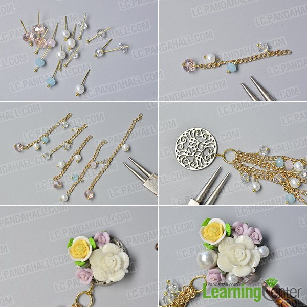 make the second part of the flower chain necklace