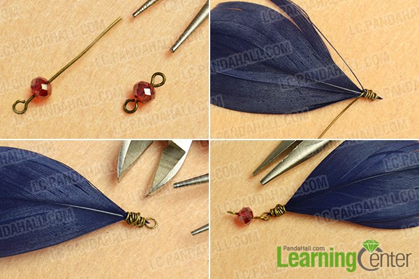 make the basic part of the Tibetan style feather pendant necklace