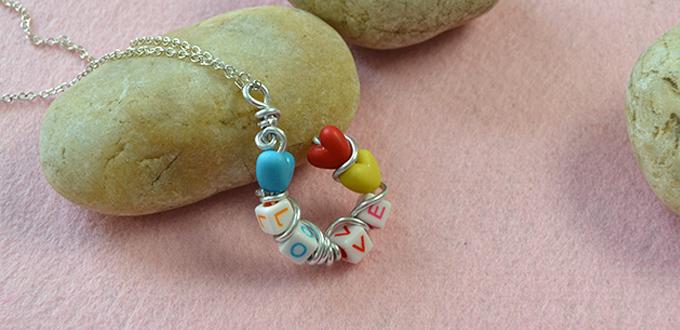 How to Make Colorful Acrylic Beads Necklace within Two Steps