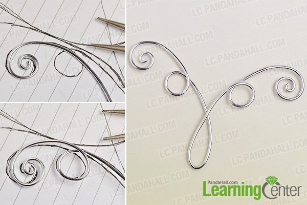 make the first part of the silver wire wrapped necklace