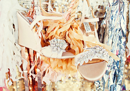 100 Layer Cake: DIY Glitter Wedding Shoes