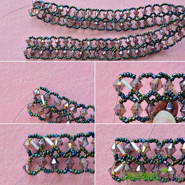 Make the third part of the chic beading necklace