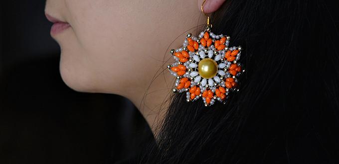 How to Make Colorful 2-Hole Seed Bead Flower Earrings for Girls