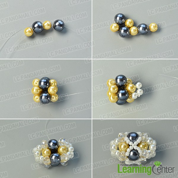 make the fifth part of the pearl bead ball necklace with tassel pendant