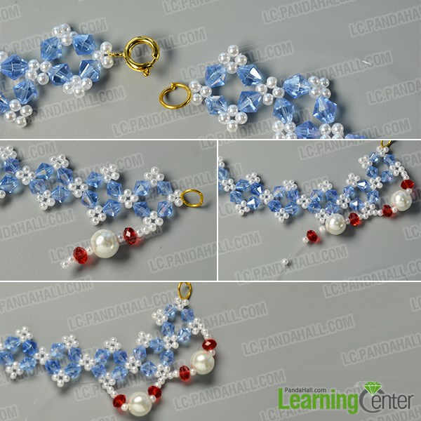 make the third part of this flower glass beads necklace
