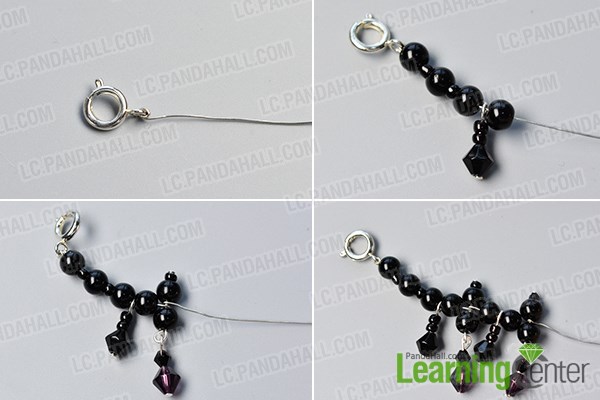 make the basic part of the chic black glass beads necklace