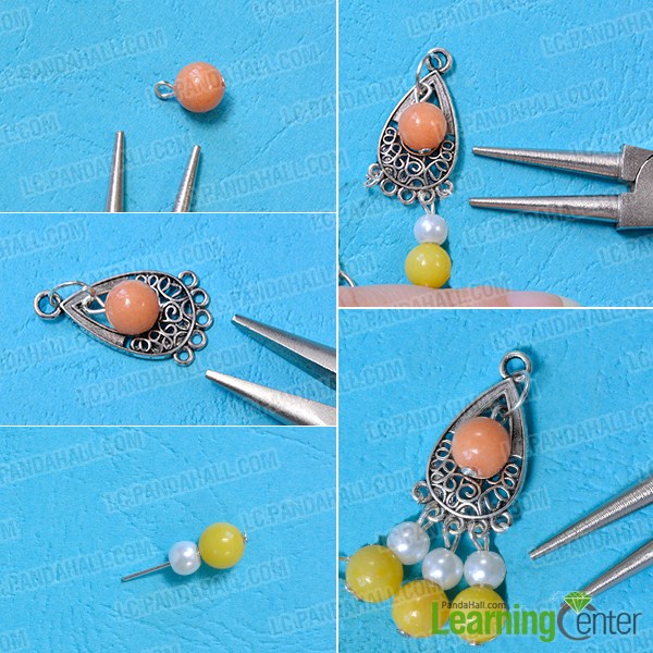 make the first part of the long tassel earring