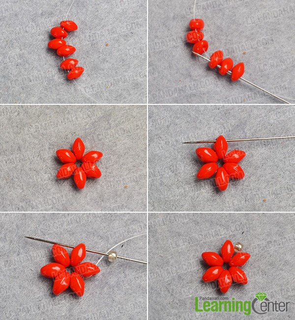 Make a seed bead flower pattern