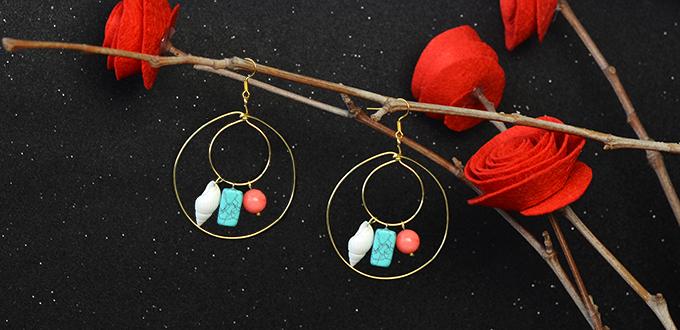 Pandahall Tutorial – How to Make DIY Wire Wrapped Hoop Earrings with Dangles