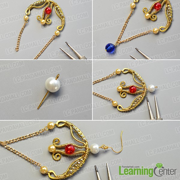 Complete the chandelier earrings