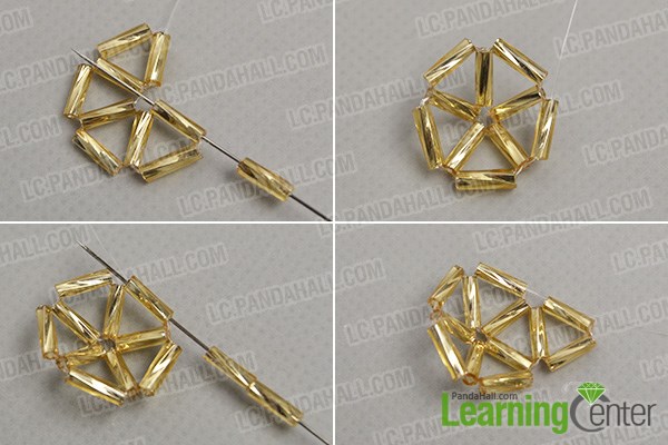 Complete the basic part of the beaded ball pendant