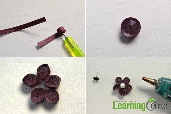 Make quilling paper wintersweet