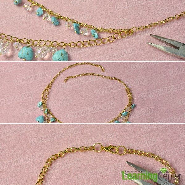 finish this beaded chain necklace