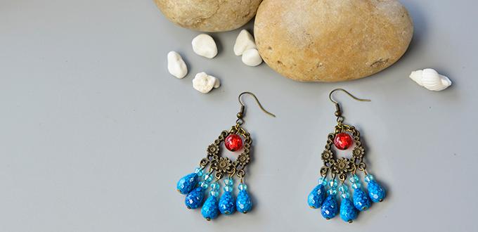 Easy Pandahall Tutorial-How to Make Vintage Style Flower Earrings with Glass Beads