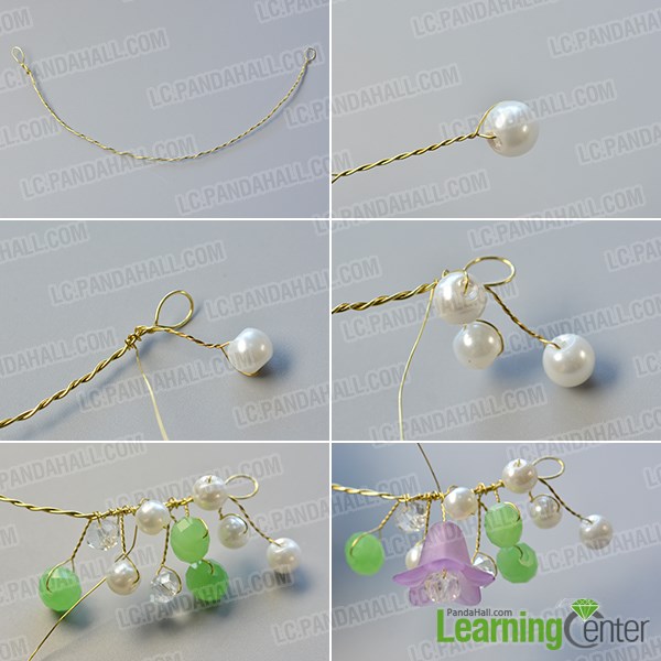 Make a basic pattern with wire and beads