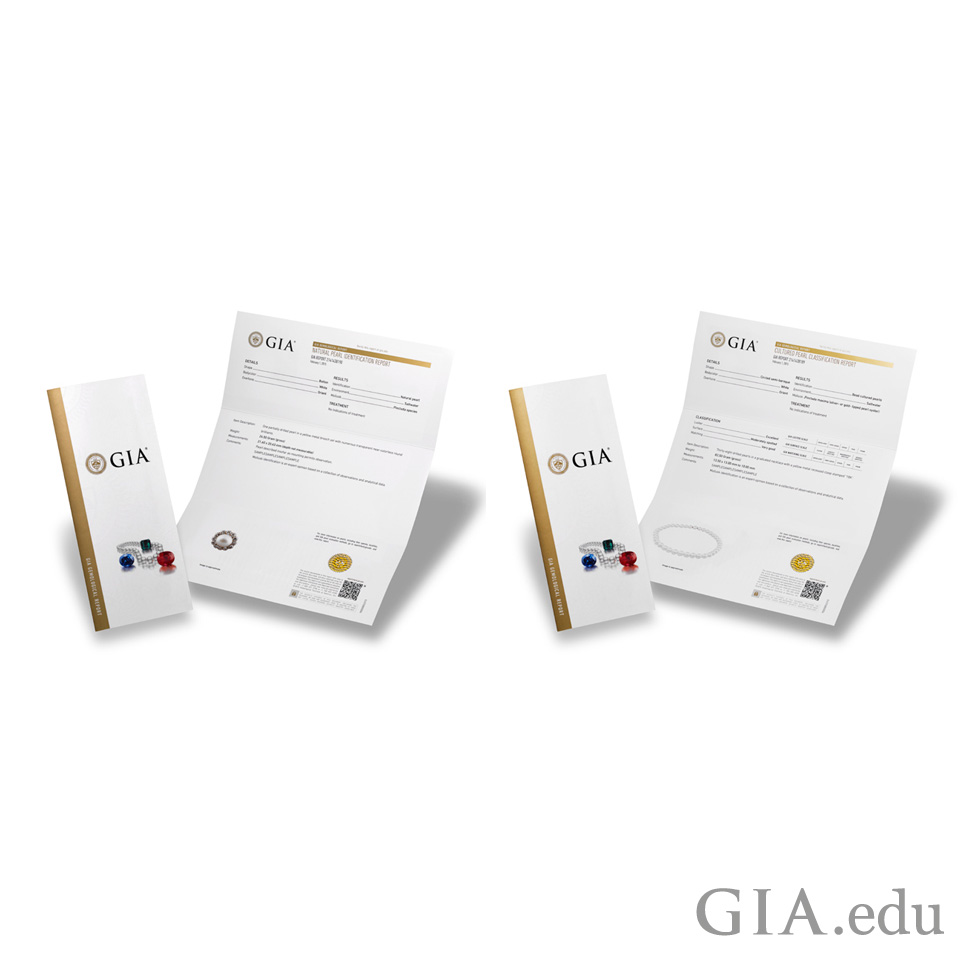 GIA Pearl Identification and Classification Reports