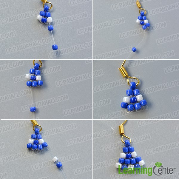 Make the third part of American seed beads earrings