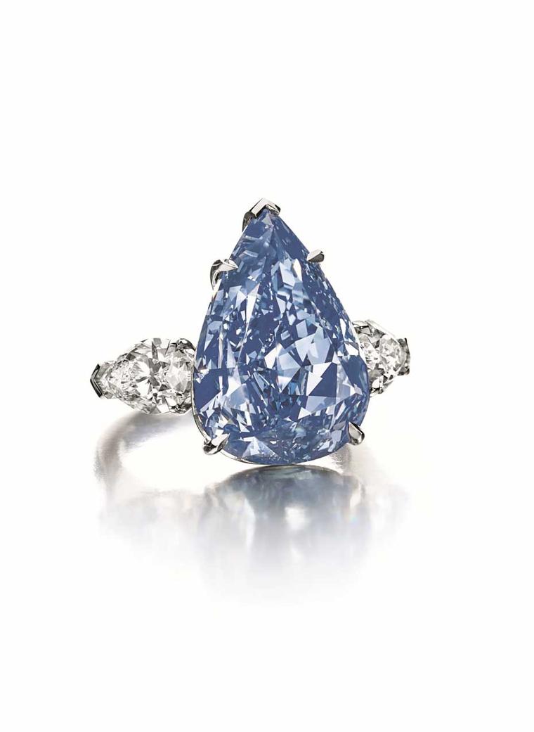 The Winston Blue, which sold for almost $23.8m at Christie’s Geneva last May, was the auction house’s top jewel for 2014.