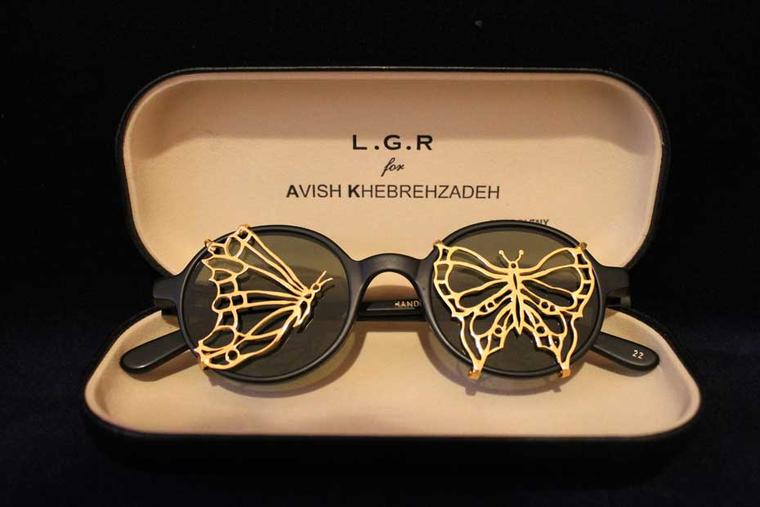 Created in collaboration with L.G.R and the Elisabetta Cipriani Gallery, Avish Khebrehzadeh's bejewelled sunglasses collection explores the paradoxical concept of hiding behind your sunglasses while still being the centre of attention.