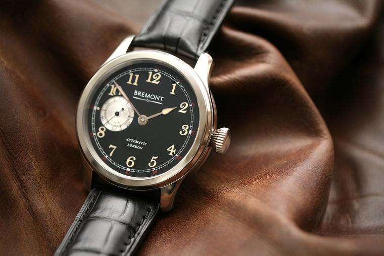 The stainless steel model of Bremont's new Wright Flyer watch has a black dial and is limited to 300 pieces. The date - 1903 - on the small seconds subdial is a reference to what lies beneath.