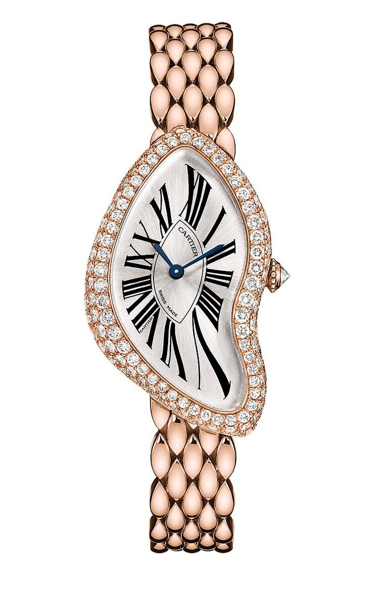 Cartier Crash Limited Edition 2013 in 18ct rose gold, set with 150 brilliant-cut diamonds totalling 2.15ct.