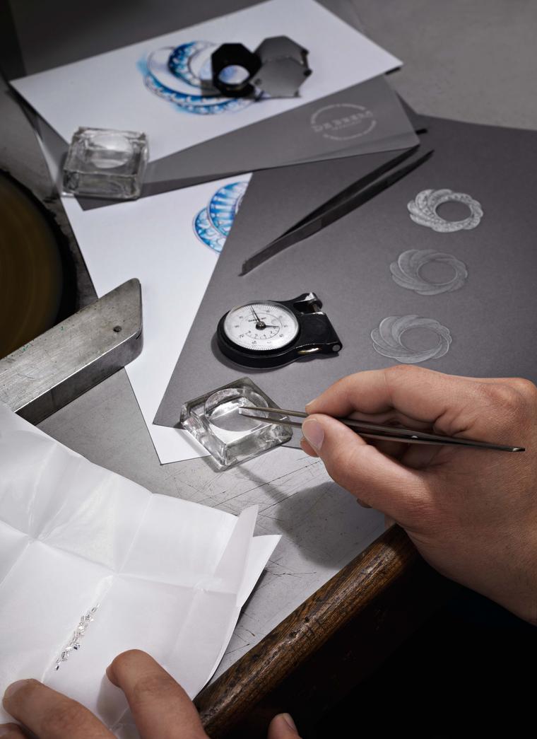 Drawing on more than a century of diamond expertise, each gemstone is selected by hand for De Beers' new Aria watches.