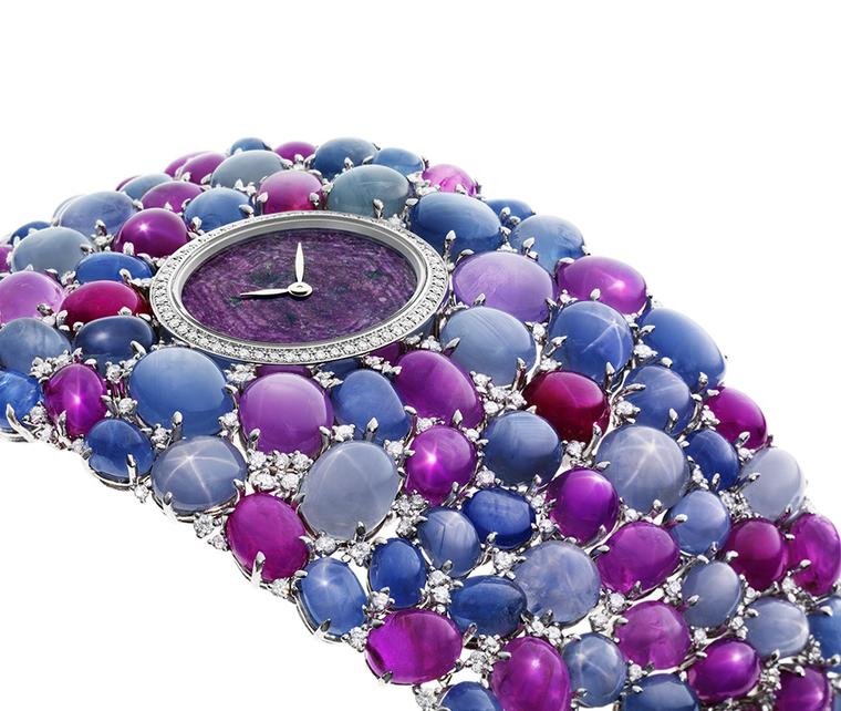 DeLaneau's Grace Stars jewellery watch, set with star rubies and star sapphires, is an exceptional combination of gemmological rarities and exquisite gem-setting.