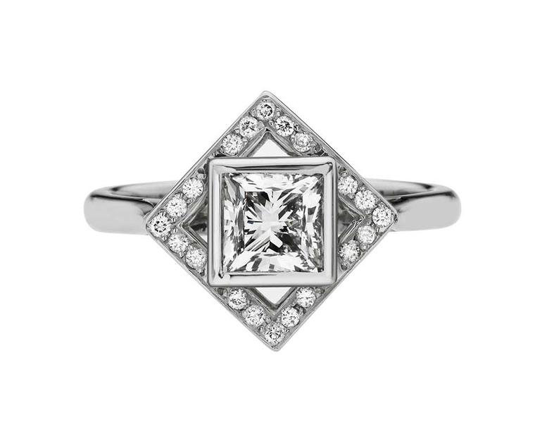 Ethan & Co princess-cut diamond engagement ring