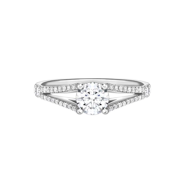 Ingle & Rhode Scherezade diamond engagement ring set with a 0.5ct round diamond in platinum (£4,395).