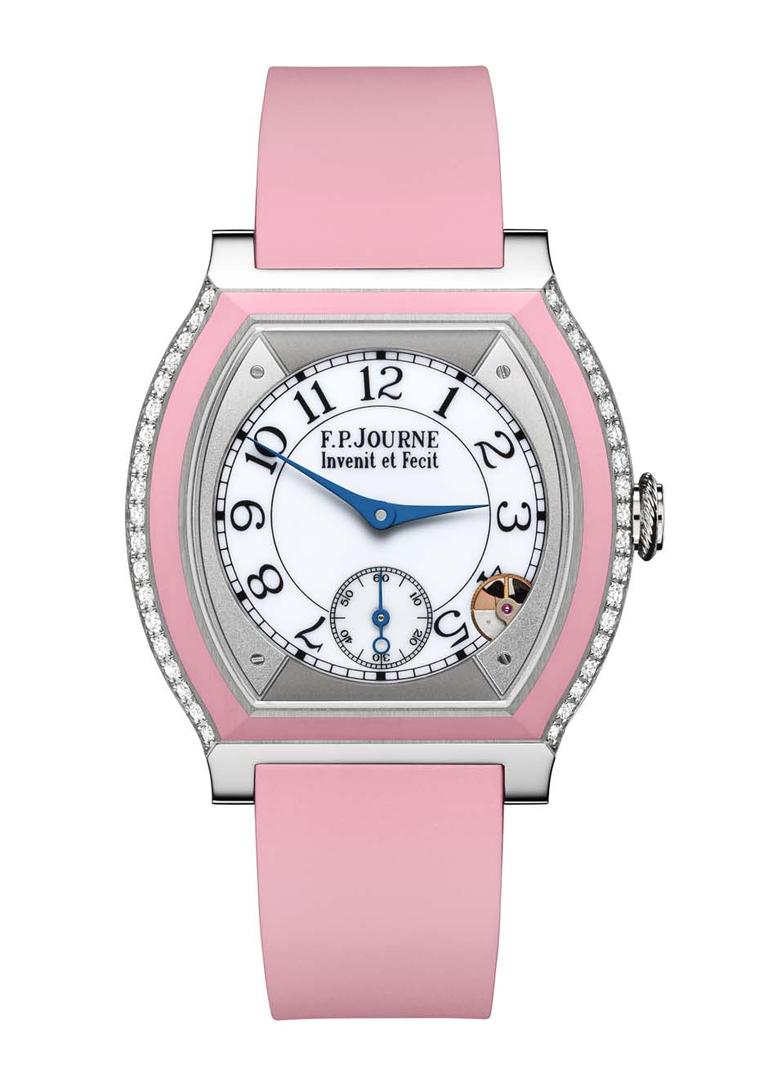 F.P. Journe Élégante watch in titanium and bubblegum pink rubber