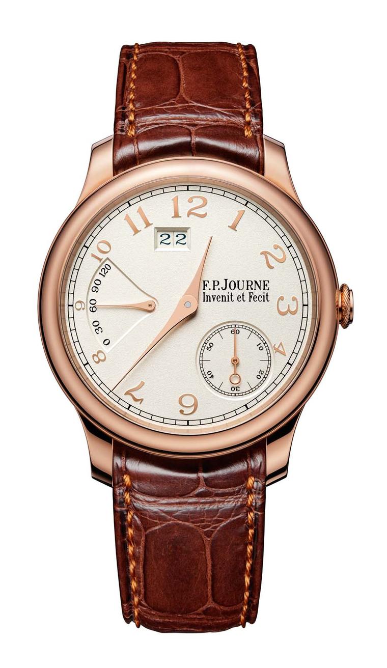 Although the dials seem silvery in colour, the base of each of his gold dials is solid gold as shown on F.P. Journe's Octa Réserve watch.