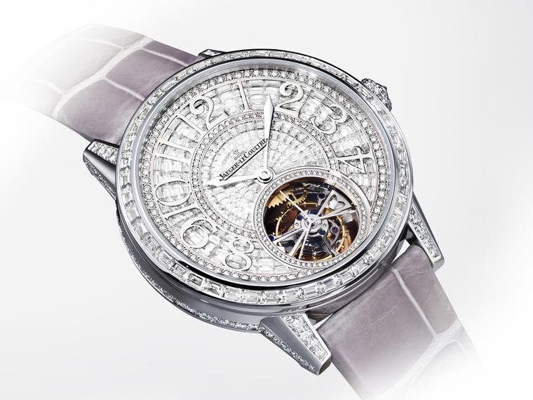 thed in the light of both brilliant and baguette-cut diamonds, the dial on Jaeger-LeCoultre's new Rendez-Vous Tourbillon Haute Joaillerie is entirely set with sparkling precious stones, set on different levels and at varying angles