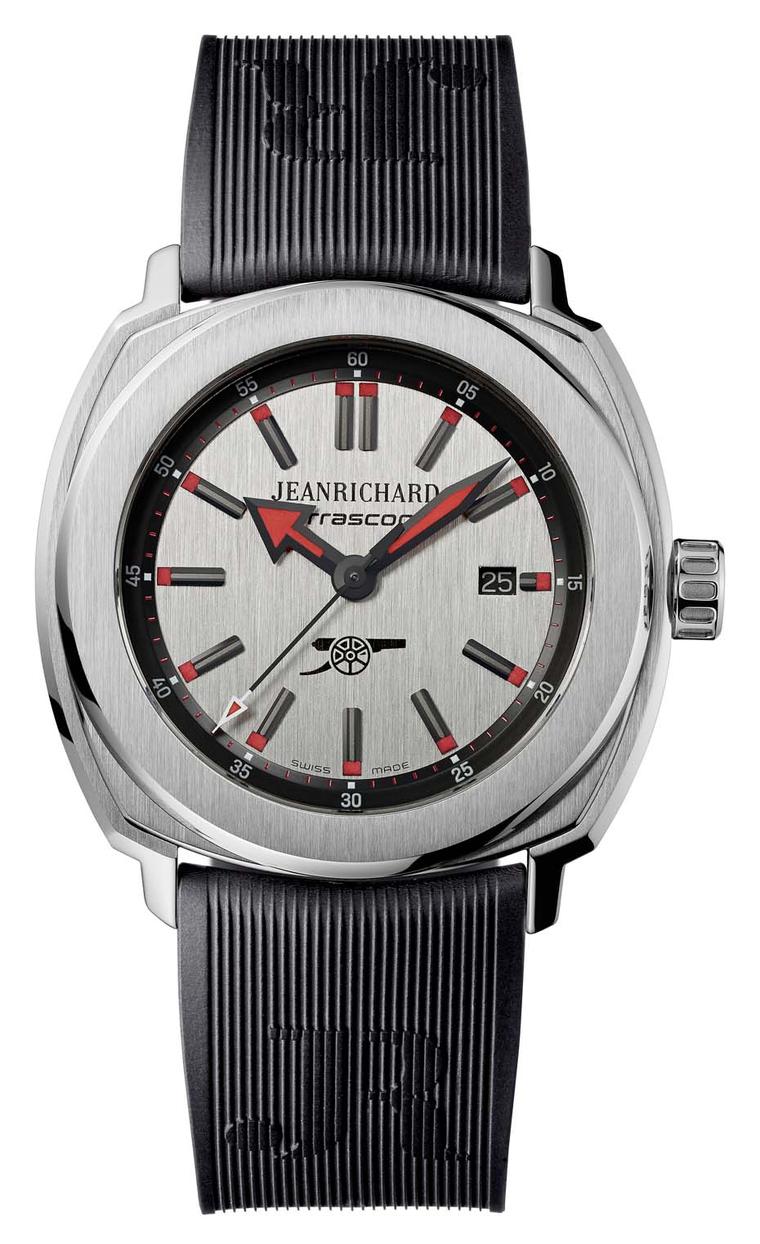 JeanRichard Arsenal Terrascope stainless steel model made in partnership between the watchmaker and the prestigious English football team (£2,300).