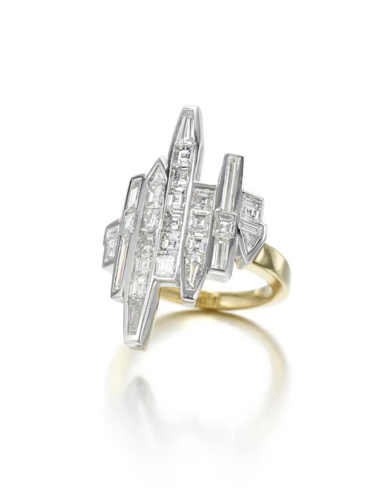 Jessica McCormack New York Reflection diamond ring, which depicts the famous city skyline