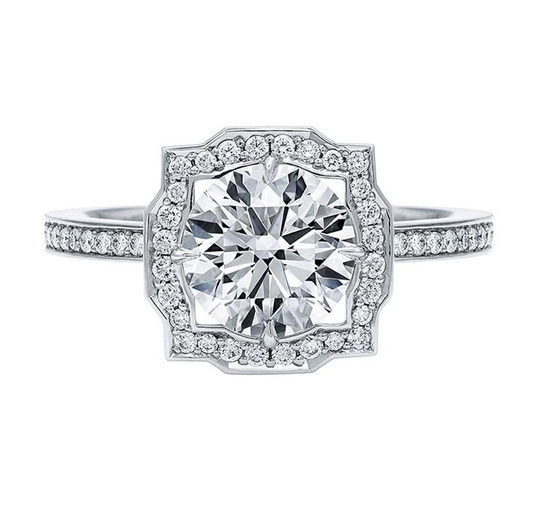 Harry Winston’s Belle round brilliant-cut diamond engagement ring