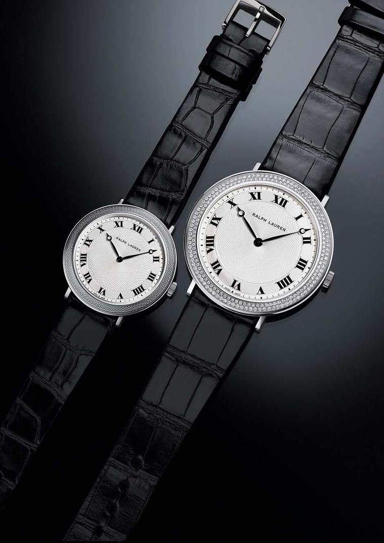 Ralph Lauren Slim Classique collection watches in white gold